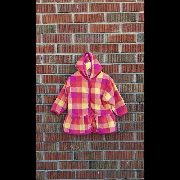 24M Vintage Eaton Baby Fuzzy Pink Pink Yellow Sweater 1990s - Picture 1 of 6